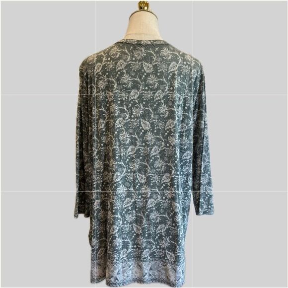 Lucky Brand NWOT Green Floral Patterned Tunic Top 2X - Picture 2 of 7